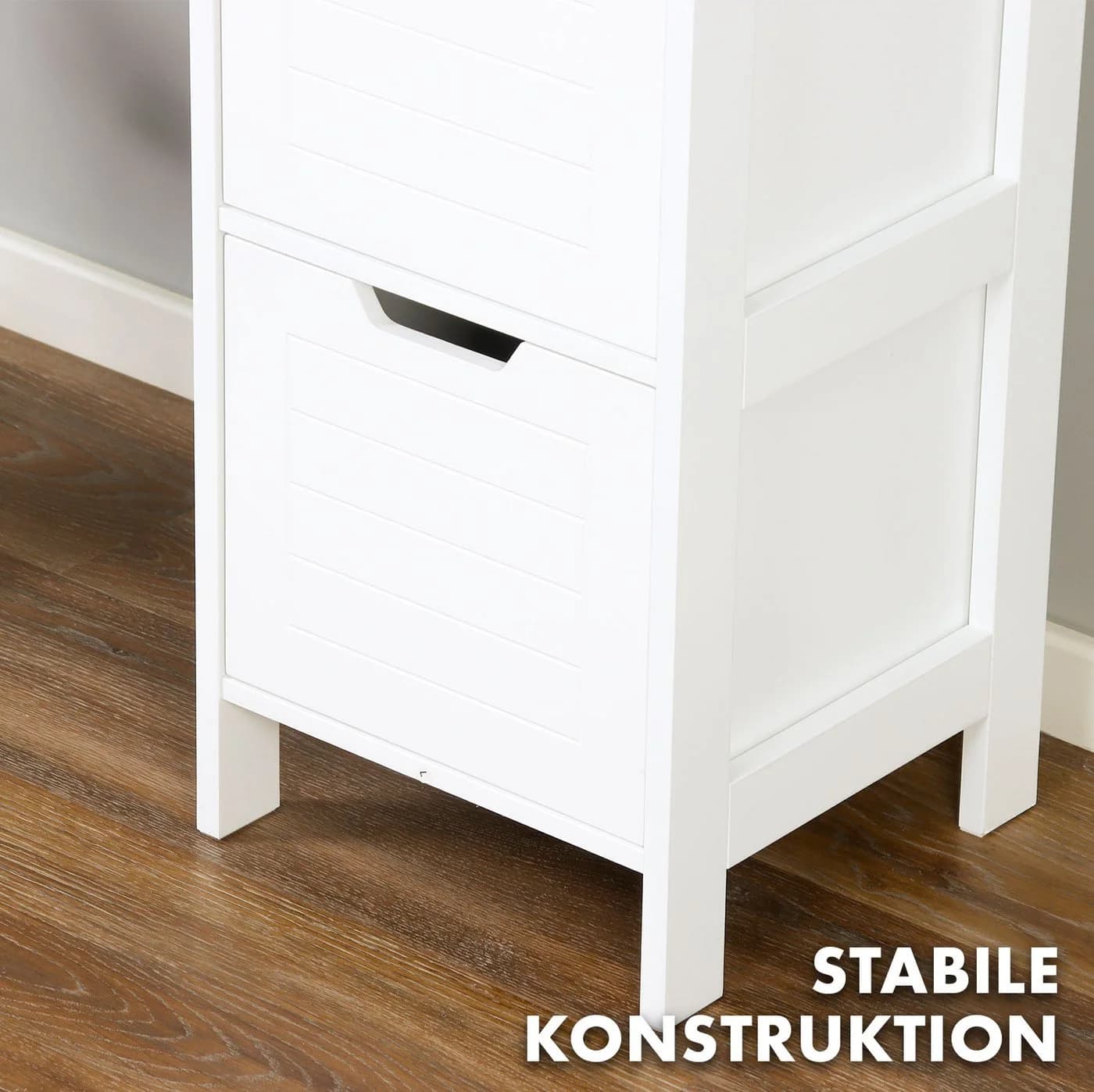 Kubus Hochschrank Vermont Weiß MDF Bad - Bild 4