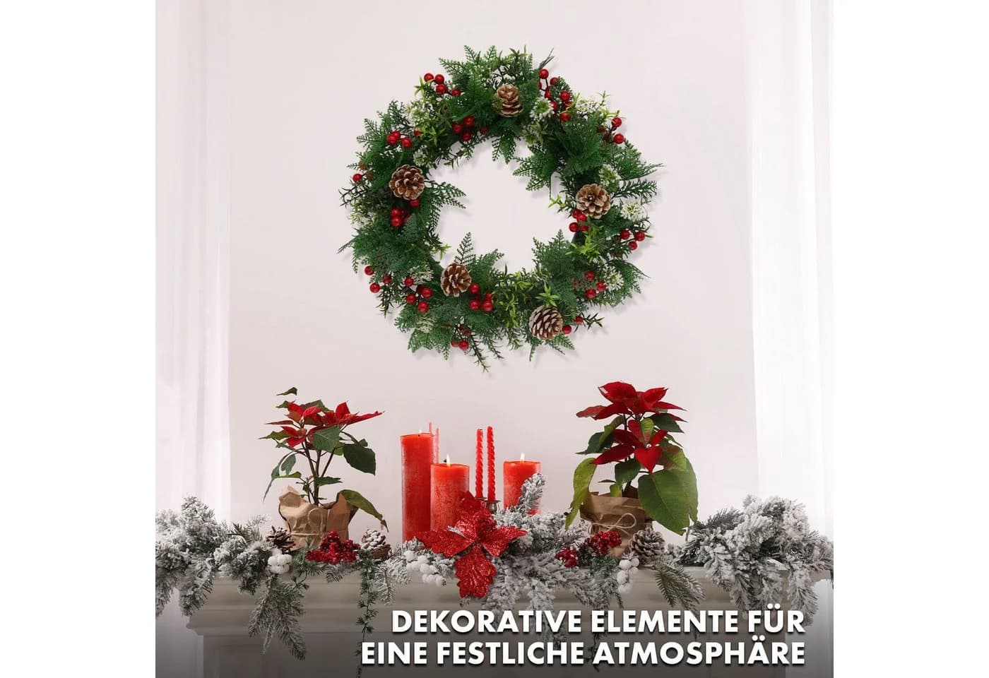 Kunstkranz Yuletide Weihnachtlicher Hingucker Kubus - Bild 3