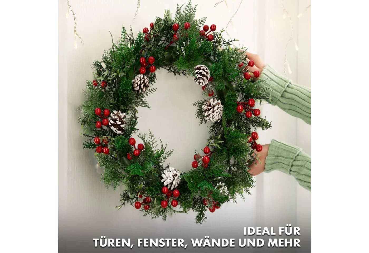 Kunstkranz Yuletide Weihnachtlicher Hingucker Kubus - Bild 4