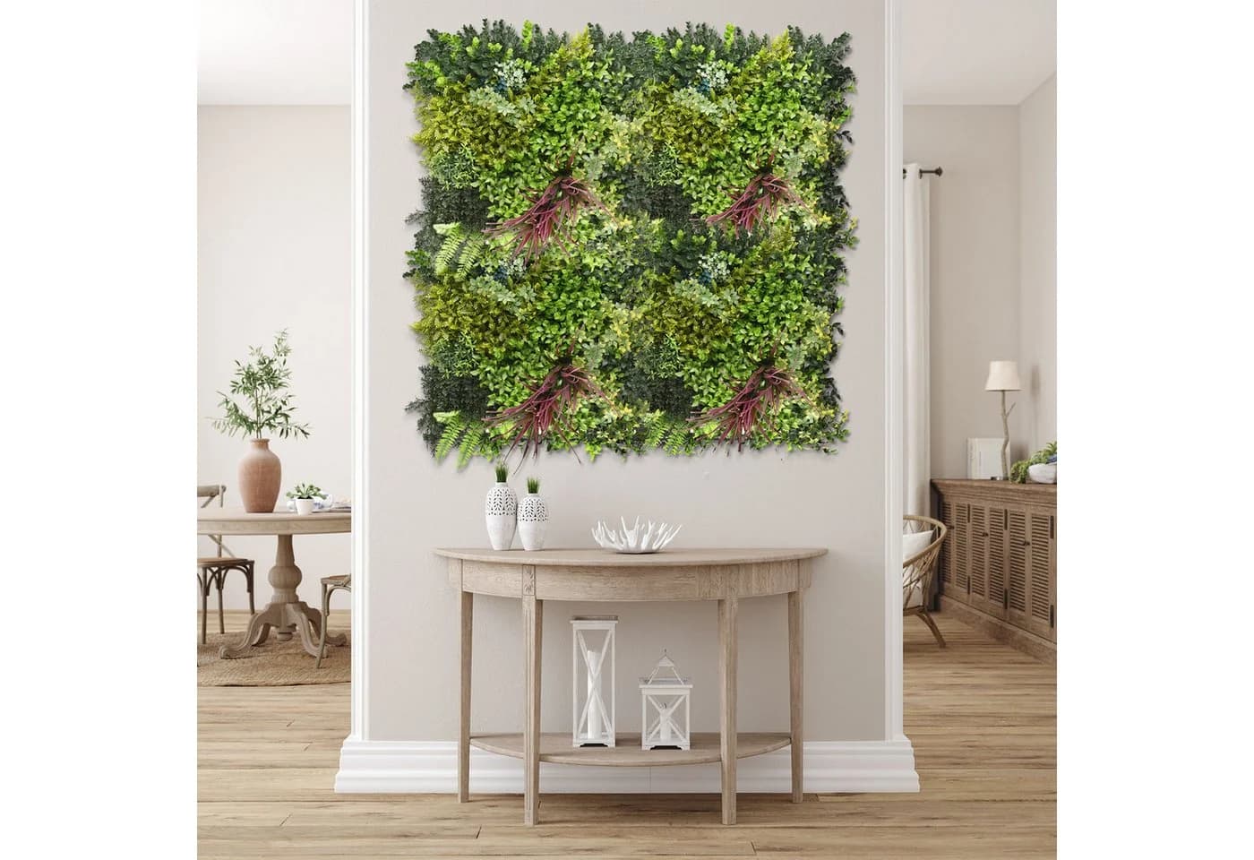 Kubus Kunstpflanze Pflanzenwand Sapphire Grün/Lila - Bild 5