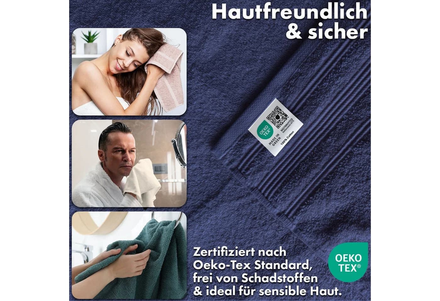 Kubus Handtuch Loomify Baumwolle Weich Saugstark Oeko-Tex - Bild 3