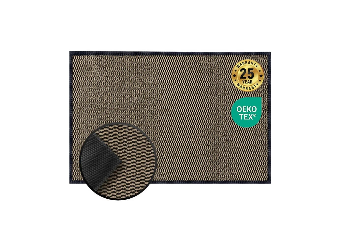Kubus Dirtstopper Pro Fußmatte Schwarz Anthrazit TPE-Rückseite - Bild 2