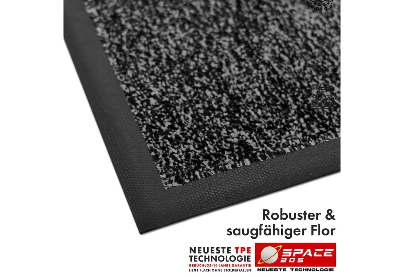 Kubus Griptex Schmutzfangmatte Anthrazit rutschfest hochabsorbierend - Bild 3