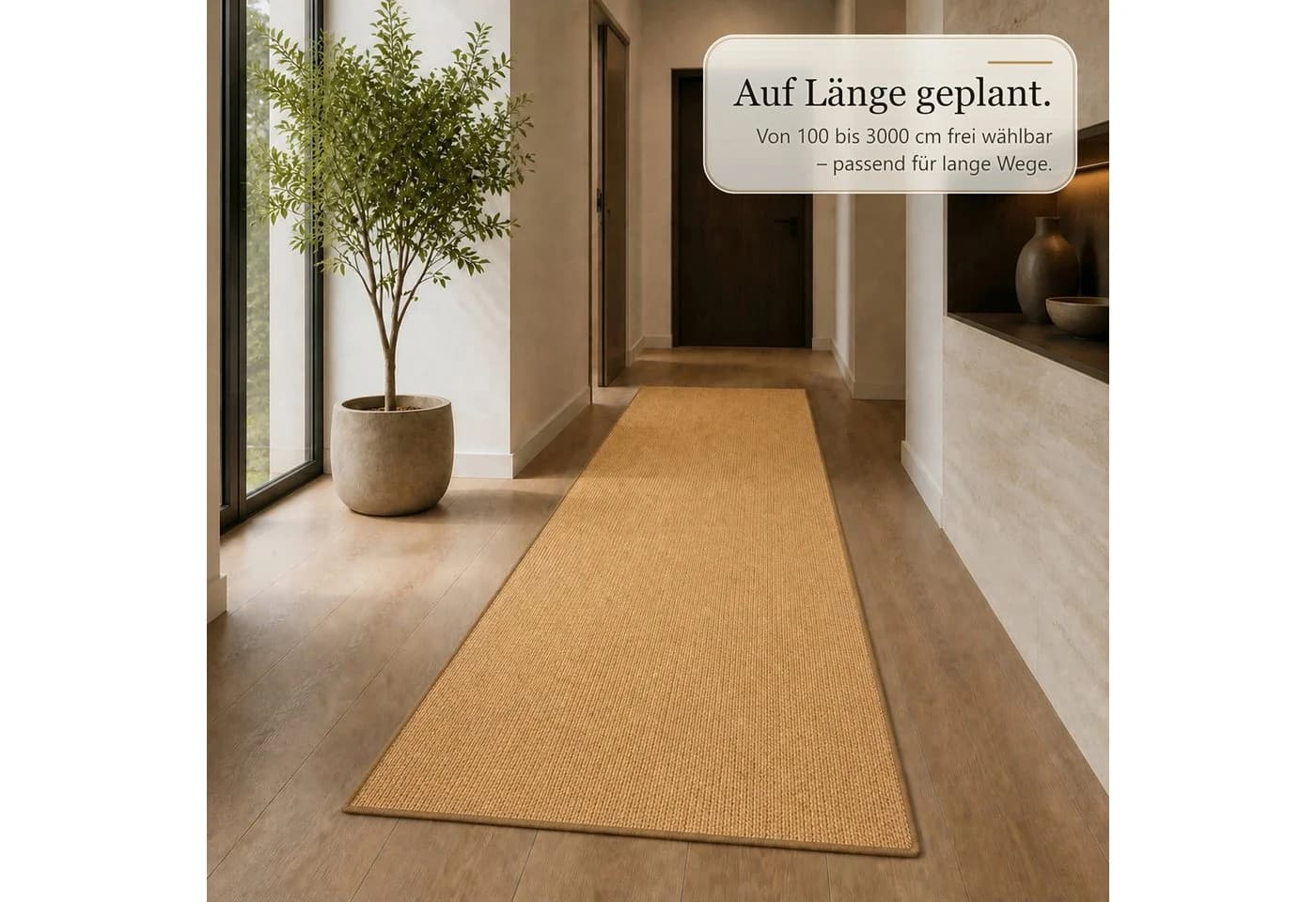 Kubus Sisalteppich Moa 100% Sisal Latexrücken Kettelung - Bild 3