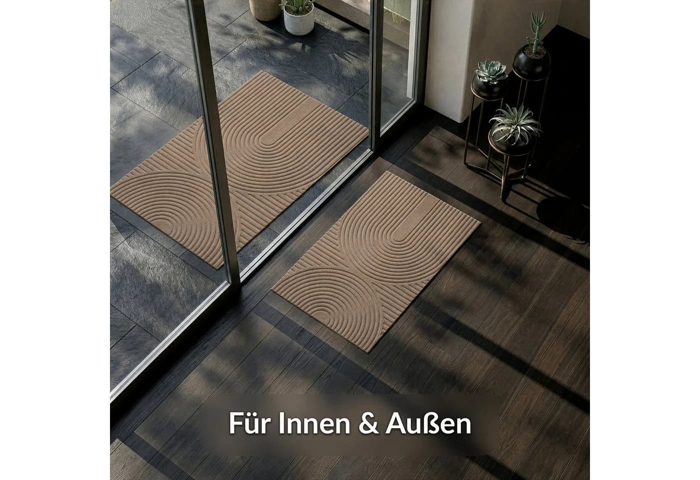 Kubus Schmutzfangmatte Cira Beige Waschbar Rutschfest - Bild 4