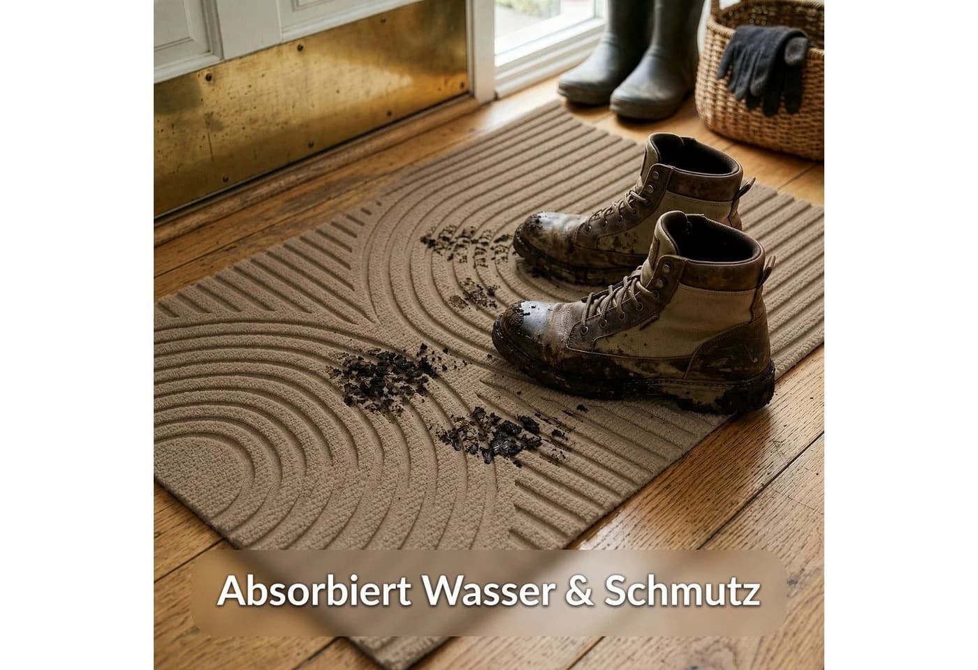 Kubus Schmutzfangmatte Cira Beige Waschbar Rutschfest - Bild 5