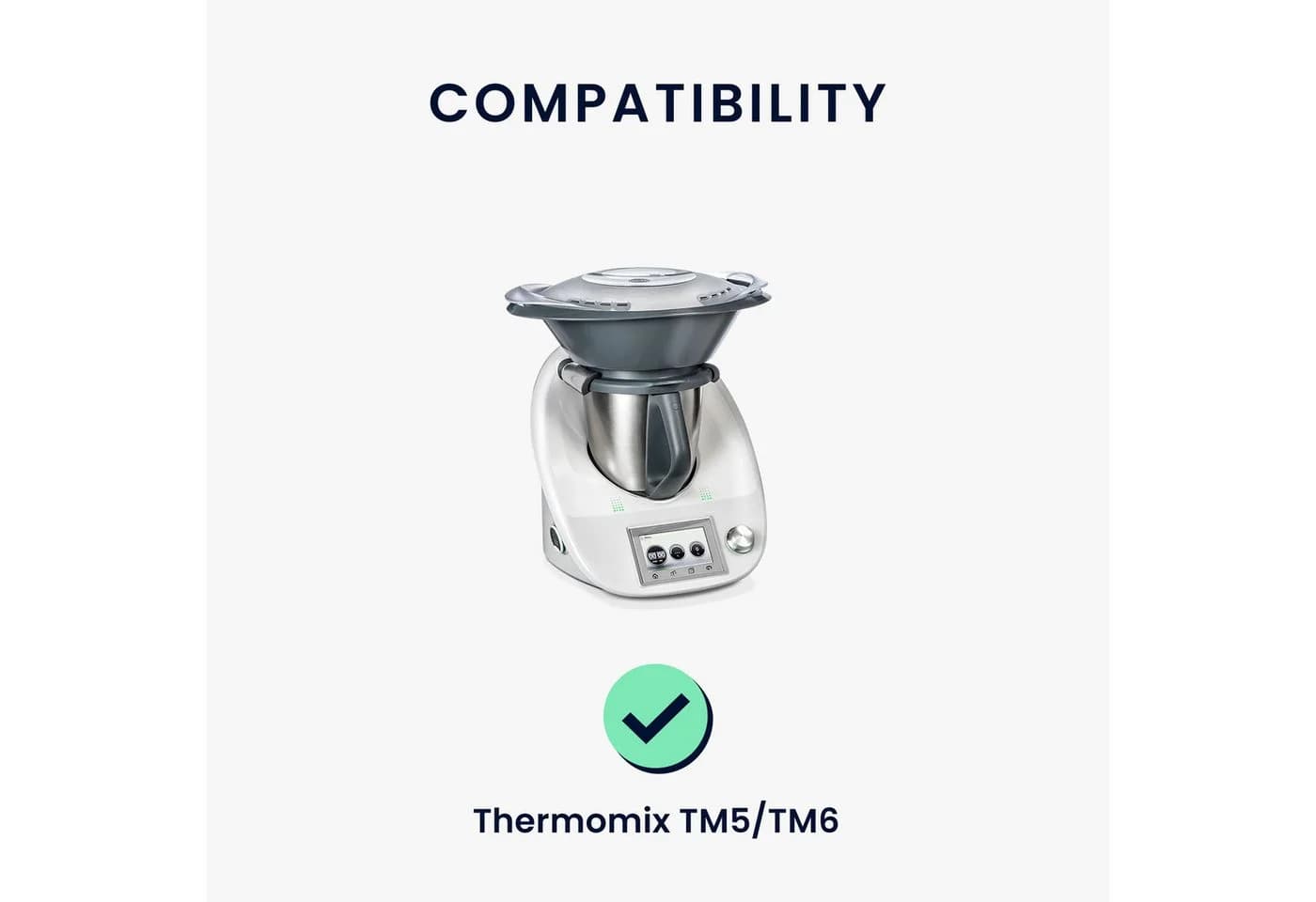 kwmobile Abdeckhaube für Thermomix TM5 / TM6 - Beige/Braun - Bild 5
