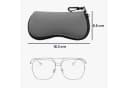 kwmobile Brillenetui Grau Neopren mit Karabiner Bild 1