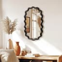 Navaris Asymmetrischer Wandspiegel Schwarz Wellenform Bild 2