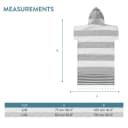 JEMIDI Badeponcho Blau/Weiß 100% Baumwolle mit Kapuze Bild 5