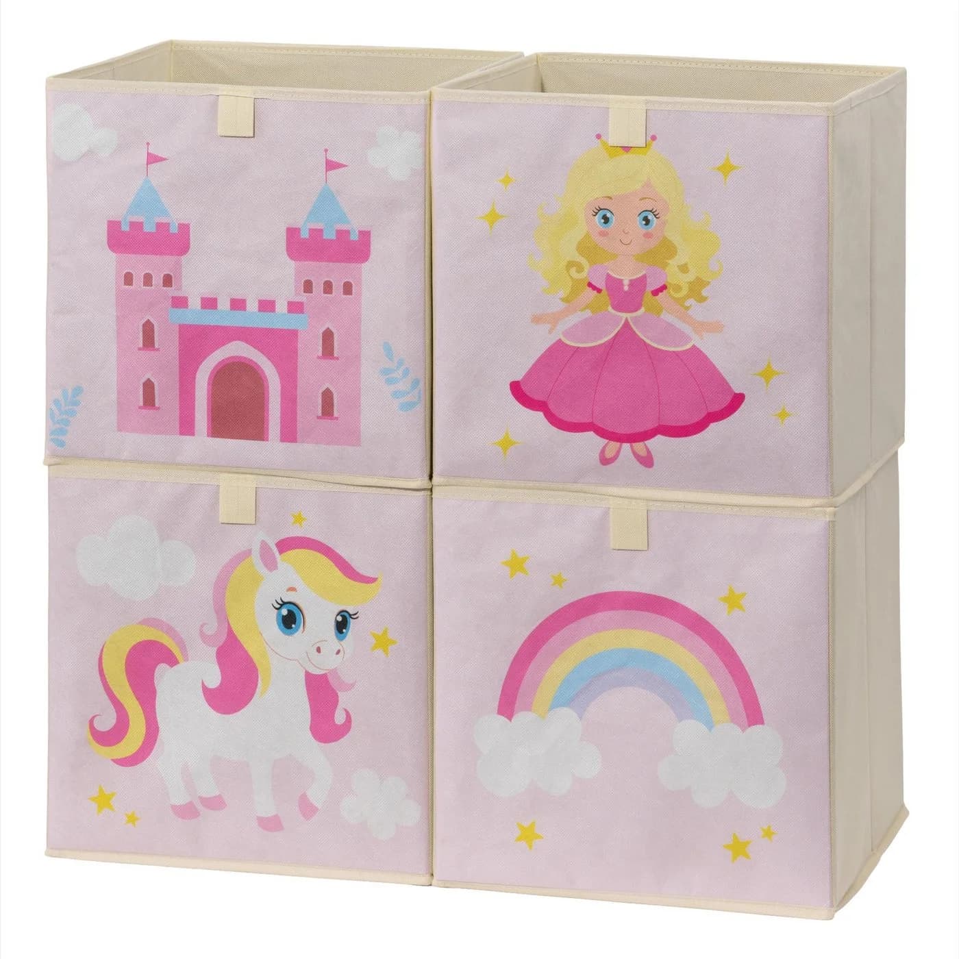 Navaris Aufbewahrungsbox Kinderzimmer 4er Set Prinzessin Rosa - Bild 2