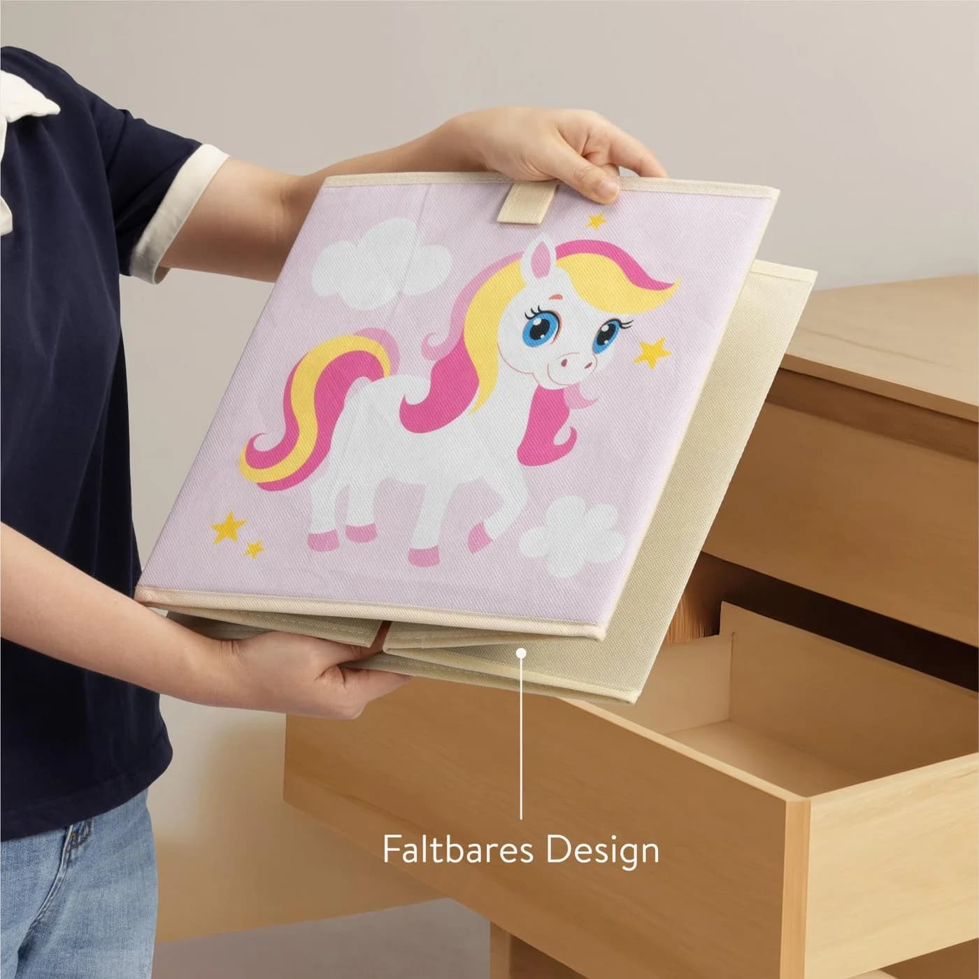 Navaris Aufbewahrungsbox Kinderzimmer 4er Set Prinzessin Rosa - Bild 3