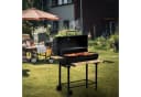 BBQ-Toro Holzkohlegrillwagen Schwarz mit Thermometer & Smoker Bild 1
