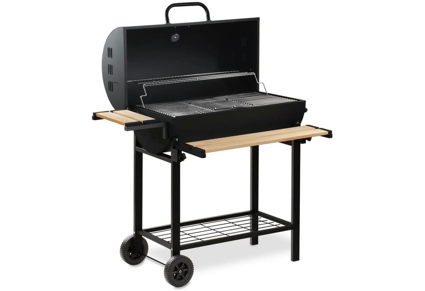 BBQ-Toro Holzkohlegrillwagen Schwarz mit Thermometer & Smoker - Bild 5