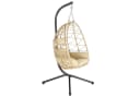 HinHocker Hängesessel mit Gestell, Beige, Faltbar Bild 2