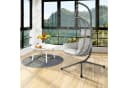 HinHocker Hängesessel mit Gestell Grau Faltbar Indoor Outdoor Bild 1