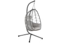 HinHocker Hängesessel mit Gestell Grau Faltbar Indoor Outdoor Bild 2