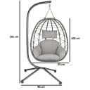 HinHocker Hängesessel mit Gestell Grau Faltbar Indoor Outdoor Bild 3