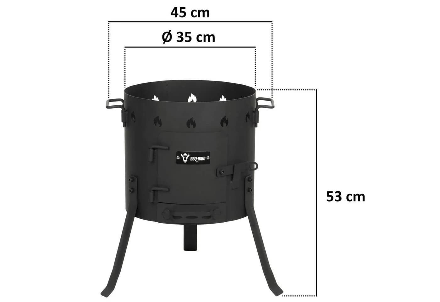BBQ-Toro Kazan Ofen Feuerstelle Schwarz Ø 35 cm - Bild 4