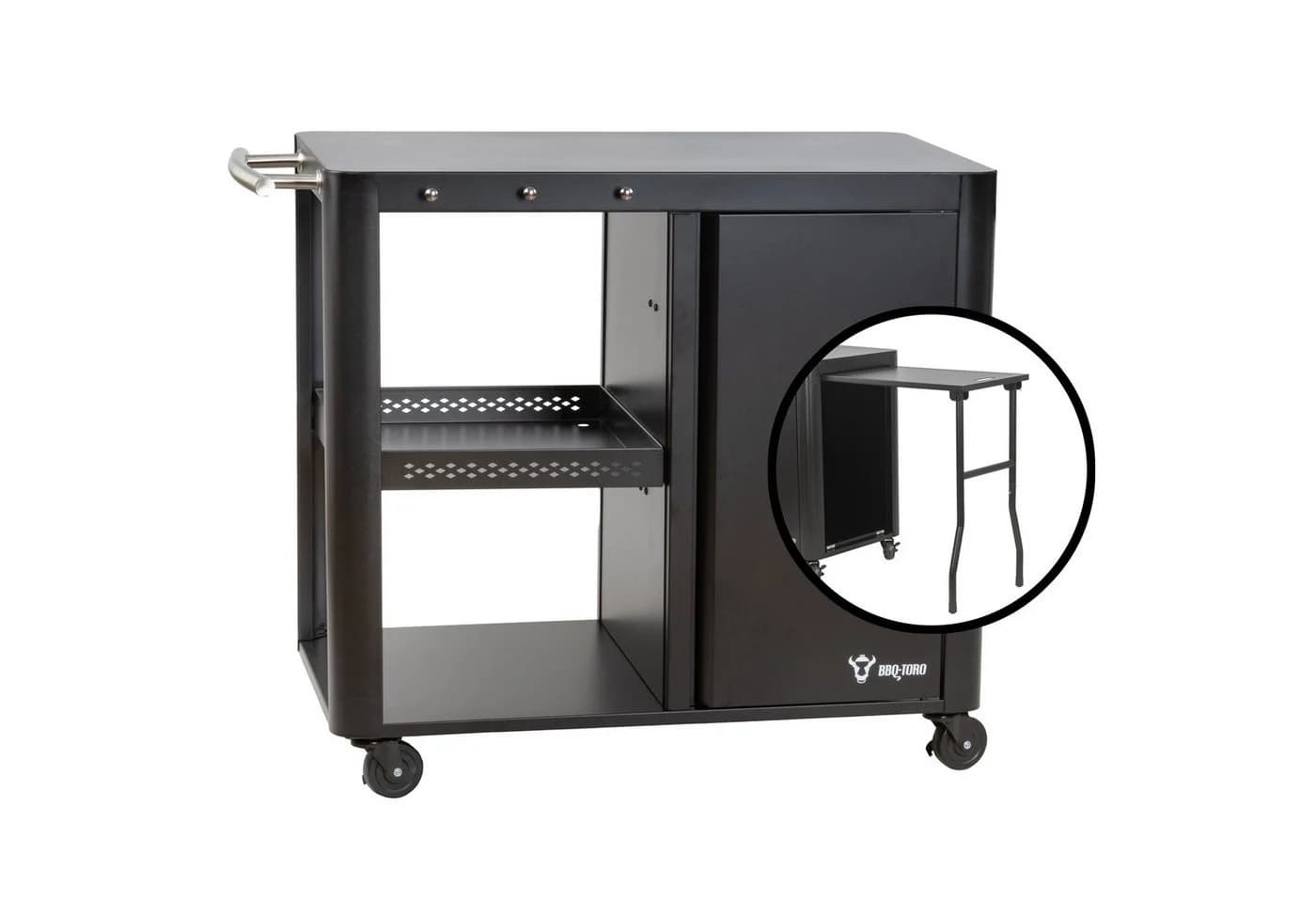 BBQ-Toro Grillwagen 95x50x80cm Schwarz - Bild 2