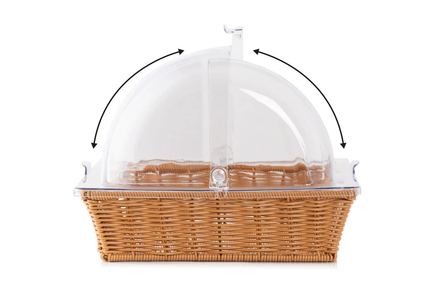 Mahlzeit Brotkorb Rattanoptik mit Rolltop-Deckel Beige/Braun - Bild 4