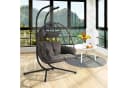HinHocker Hängesessel für 2 Personen Braun XXL Hängeschaukel Indoor Outdoor Bild 1