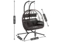 HinHocker Hängesessel für 2 Personen Braun XXL Hängeschaukel Indoor Outdoor Bild 3