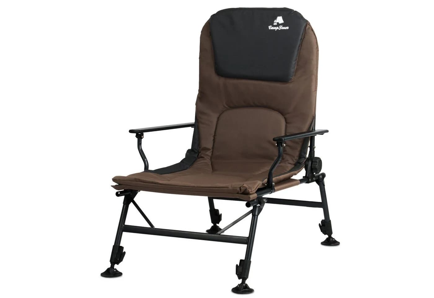 CampFeuer Angelstuhl 2in1 Braun/Schwarz Höhenverstellbar - Bild 5
