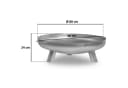 BBQ-Toro Feuerschale Edelstahl Ø 80 cm Silber Outdoor Feuerstelle Bild 3