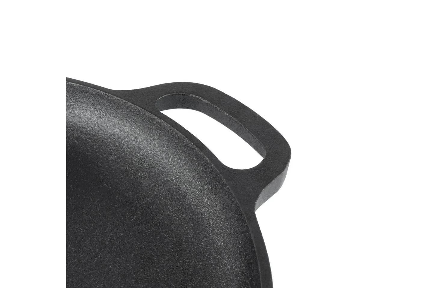 BBQ-Toro Gusseisen Plancha Grillplatte Ø 34,5cm Schwarz - Bild 4