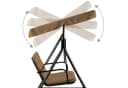 HinHocker Hollywoodschaukel 3-Sitzer Braun mit Sonnendach Bild 5