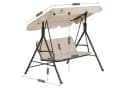 HinHocker Hollywoodschaukel 3-Sitzer mit Sonnendach Beige Bild 4