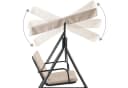 HinHocker Hollywoodschaukel 3-Sitzer mit Sonnendach Beige Bild 5