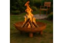 BBQ-Toro Feuerschale Ø 60 cm mit Deckel, Rostoptik, Outdoor Dreibein Feuerstelle Bild 1