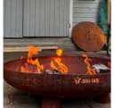 BBQ-Toro Feuerschale Ø 60 cm mit Deckel, Rostoptik, Outdoor Dreibein Feuerstelle Bild 3