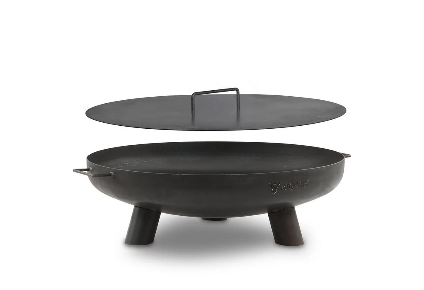 BBQ-Toro Feuerstelle Feuerschale Ø 70 cm mit Deckel Schwarz - Bild 2