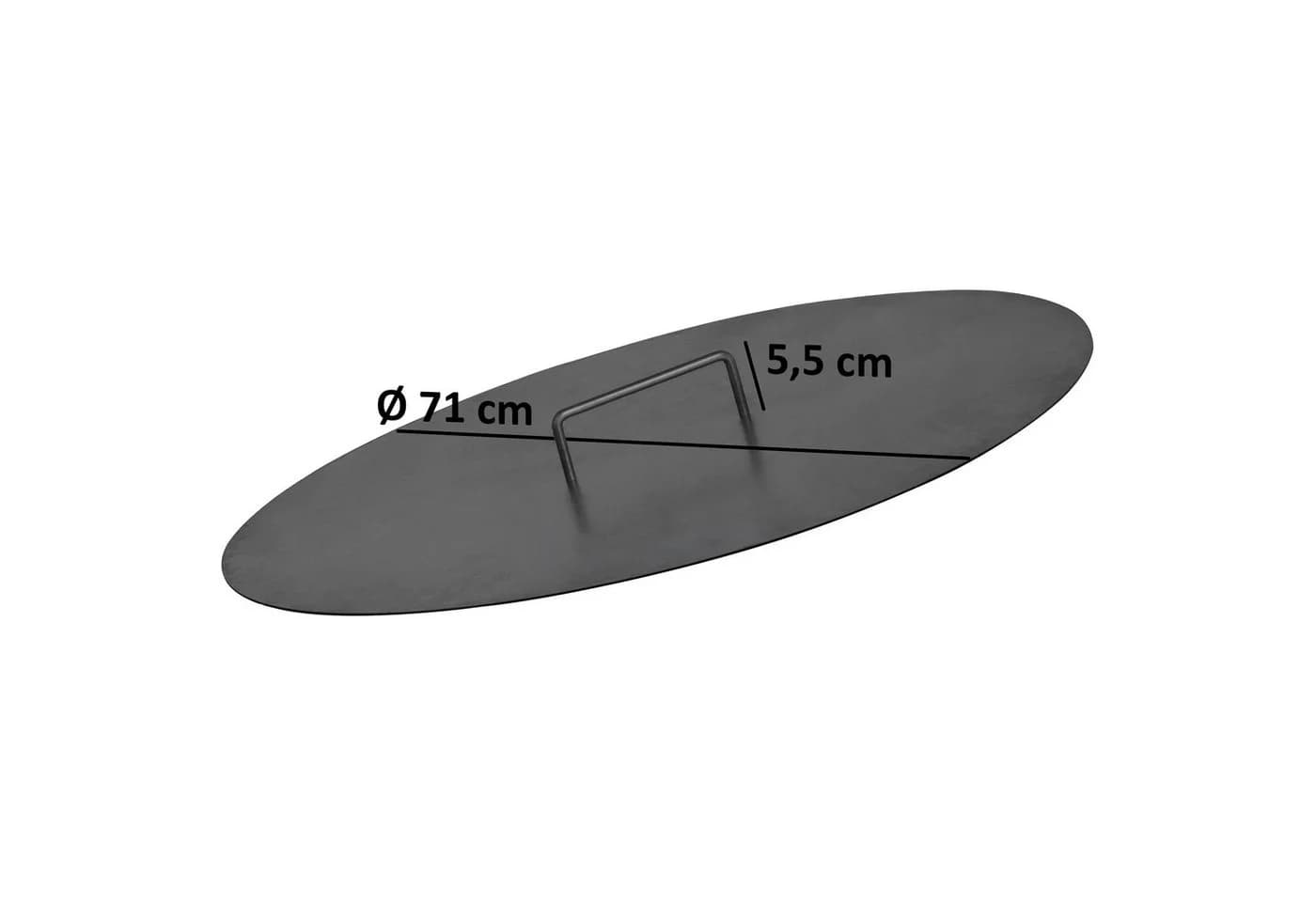 BBQ-Toro Feuerstelle Feuerschale Ø 70 cm mit Deckel Schwarz - Bild 4