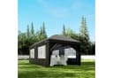 Zelsius Faltpavillon 3x6 m Schwarz mit Seitenwänden Bild 1