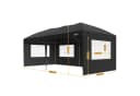Zelsius Faltpavillon 3x6 m Schwarz mit Seitenwänden Bild 4