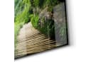 DEQORI Glasbild Wasserfall im grünen Wald Modern Bild 5
