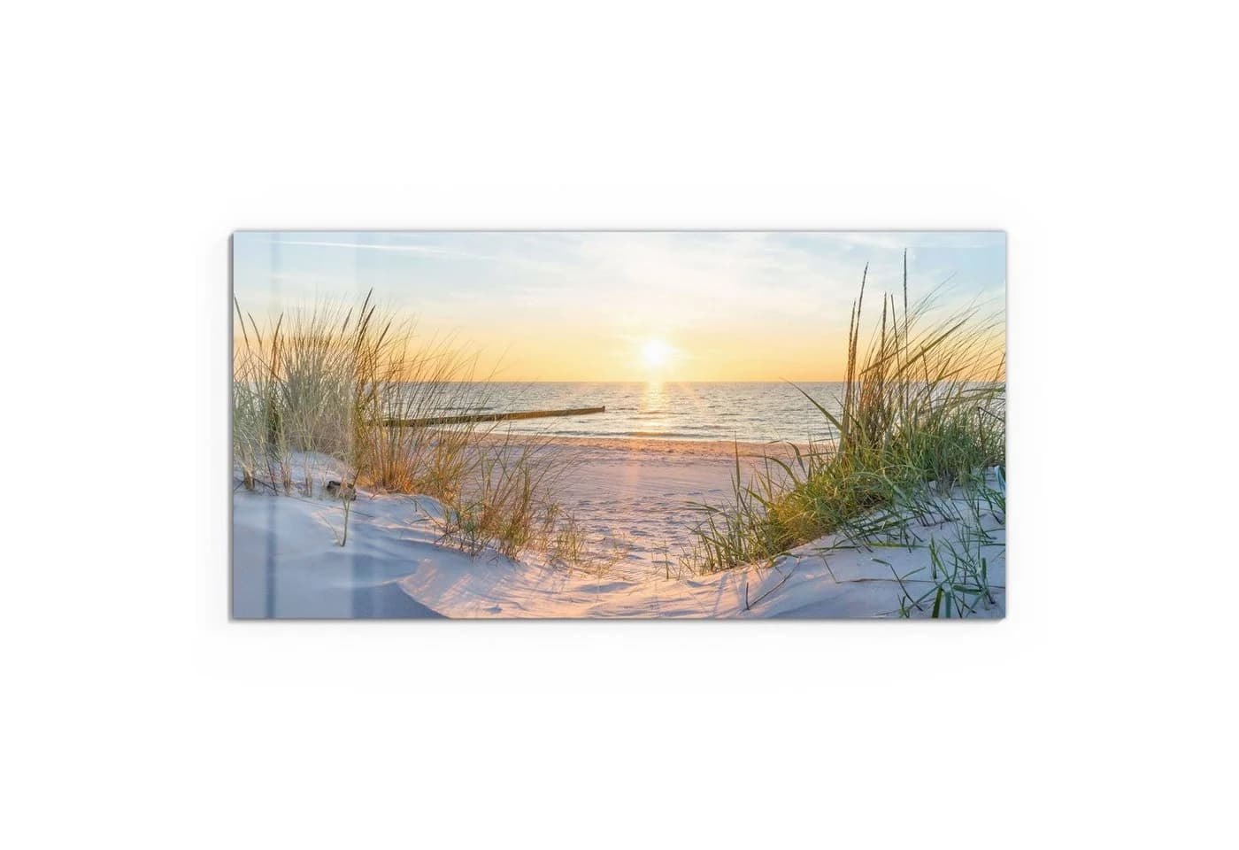 DEQORI Glasbild 'Abendsonne an der Ostsee' 3D-Effekt