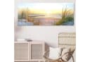 DEQORI Glasbild Abendsonne an der Ostsee Modern Beige Blau Gelb Bild 4