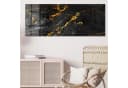 DEQORI Glasbild 'Veredelter Naturstein' Schwarz Gold Modern Bild 4