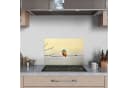 DEQORI Küchenrückwand Glas Königsfischer Beige 3D-Effekt Bild 3