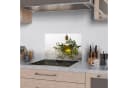 DEQORI Küchenrückwand Olivenöl mit Olivenzweig Glas Spritzschutz Bild 1