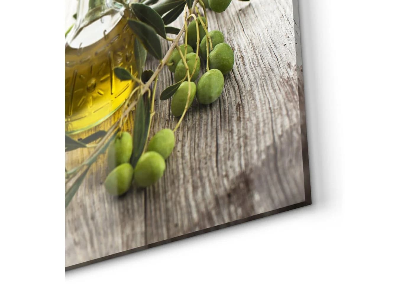 DEQORI Küchenrückwand Olivenöl mit Olivenzweig Glas Spritzschutz - Bild 5