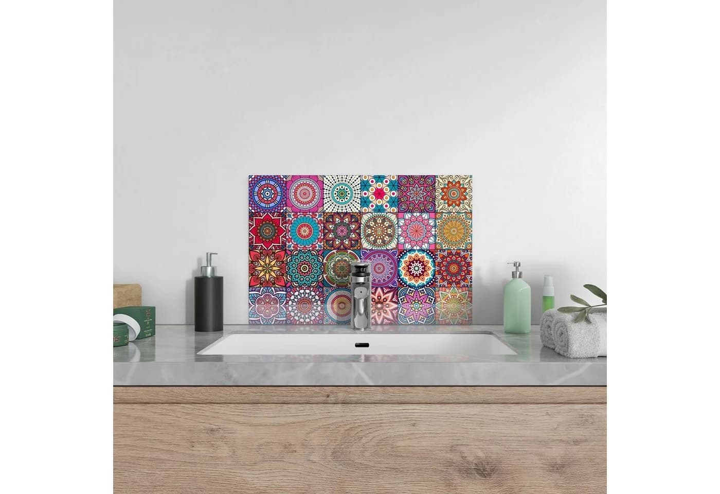 DEQORI Küchenrückwand Orientalische Muster Glas Spritzschutz - Bild 4
