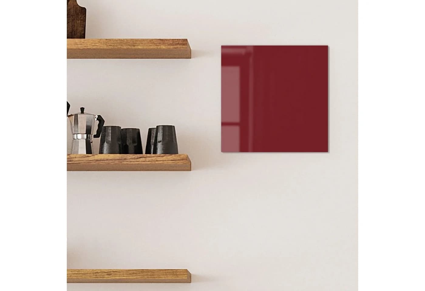 DEQORI Magnettafel Glas 30x30 cm Rot Modern - Bild 3