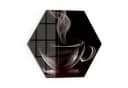 DEQORI Magnettafel Glas 'Tasse aus Kaffeedampf' Schwarz/Weiß Bild 2