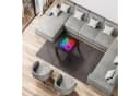 DEQORI Beistelltisch mit Glasplatte und Gaming-Motiv Schwarz Bild 3